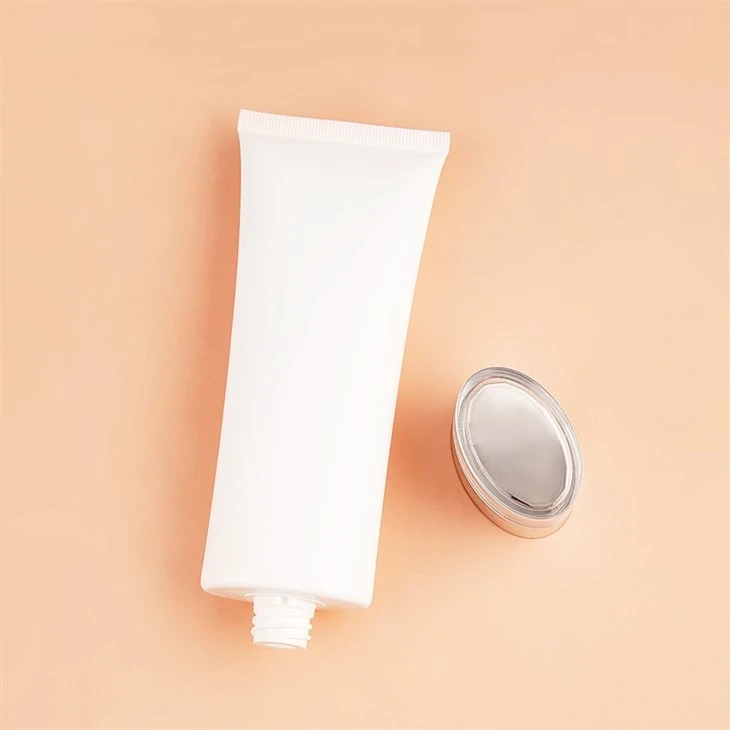 Face Cream Container Tube With Silver Acrylic Screw Cap